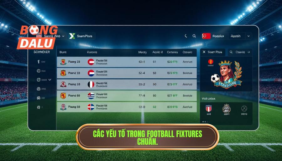 Football Fixtures: Cẩm Nang Toàn Diện Về Lịch Thi Đấu Bóng Đá Đỉnh Cao 2 Các yếu tố cốt lõi trong một bản Football Fixtures chuyên nghiệp
